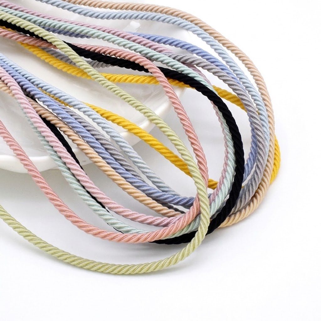 Sewing Art - 5M/Lot 2,5mm Elastisches Seil Geflochtenes Gummiband