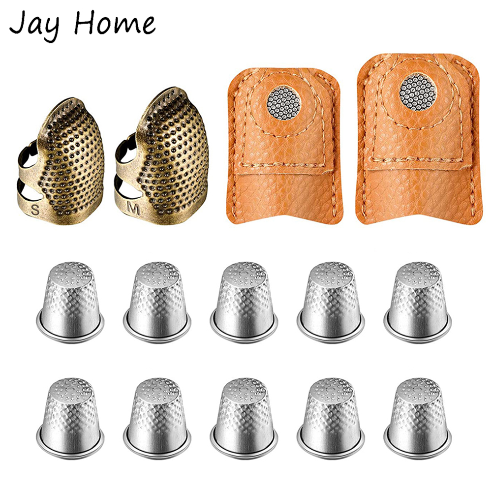 Sewing Thimble Metal - 14Pcs Nähen Fingerhut Set Metall Kupfer