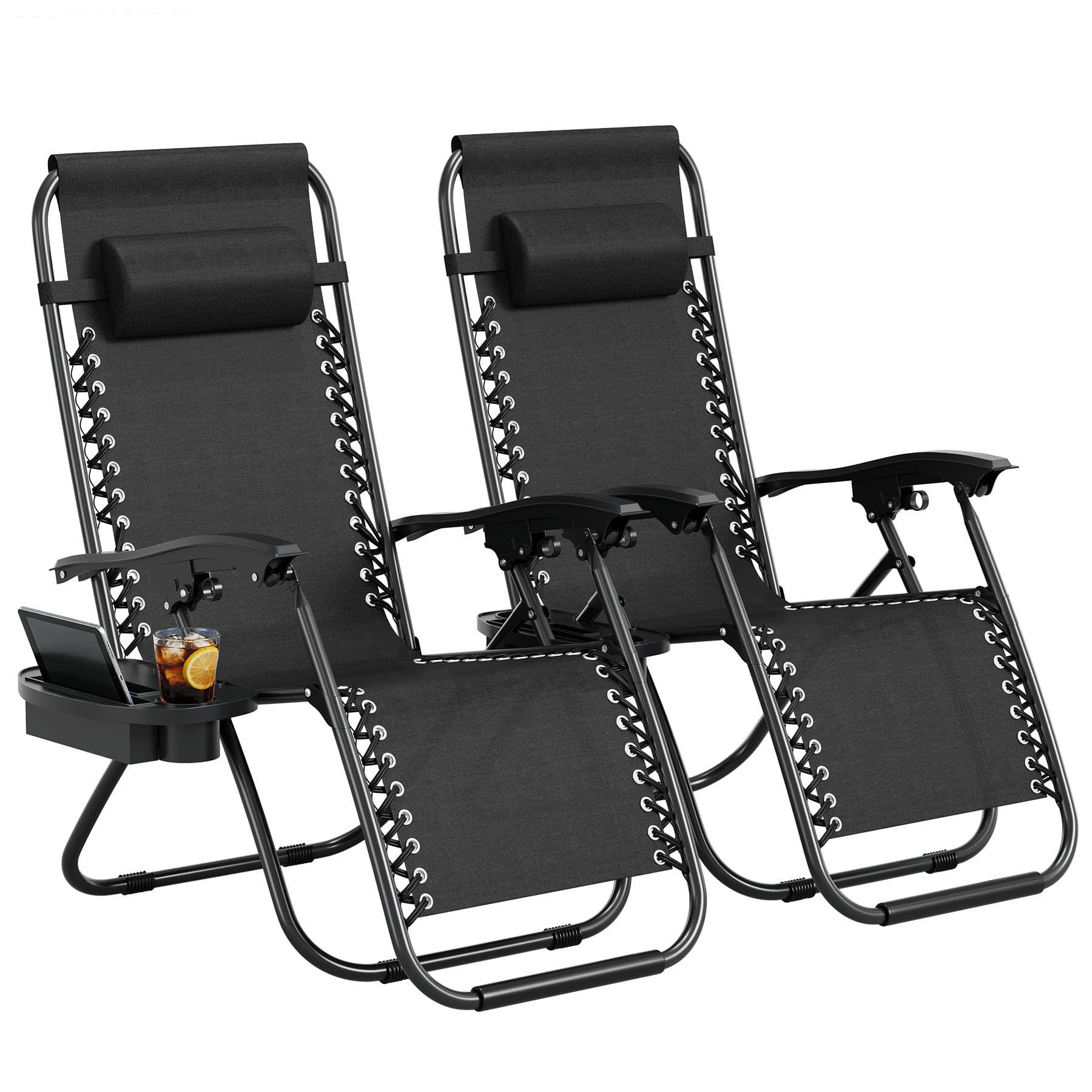 Fabric Weight Set - Zero Weighted Patio-Lounge-Liegestühle, 2er-Set – Verstellbare,