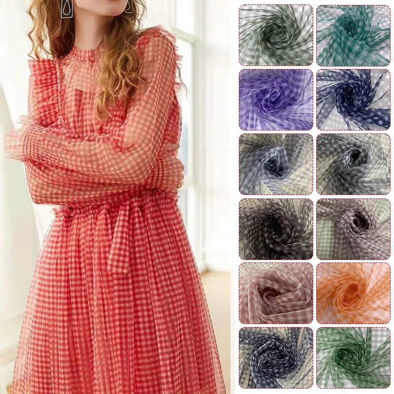 Is Sewing A Textile Craft - 90x150cm Karo Mesh Stoff Transparent Kleid