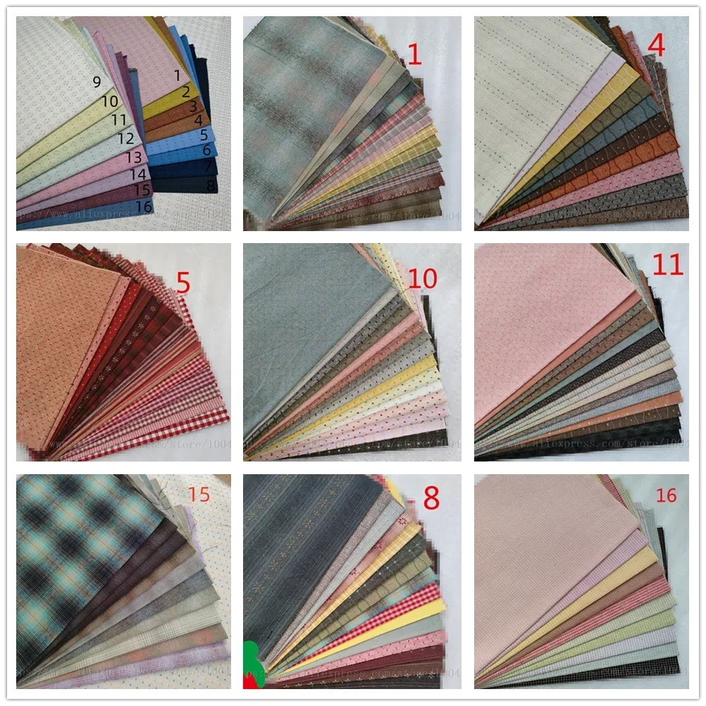 Sewing Tweed Fabric - Japanischer garngefärbter Nähstoff, Basteln, Patchwork, Quiltmaterial,
