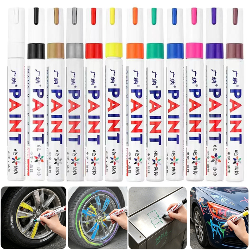 Fabric Marking Pen - GuangNa 6/12 Stück Bunte Permanent-Farbmarker Wasserfeste