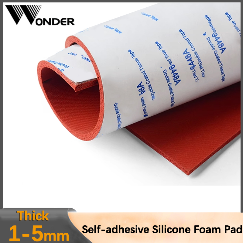 Fabric Softener Sheet - Selbstklebende Silikonkautschukschaumplatte, rote weiche Schwammmatte, hochtemperaturbeständiges