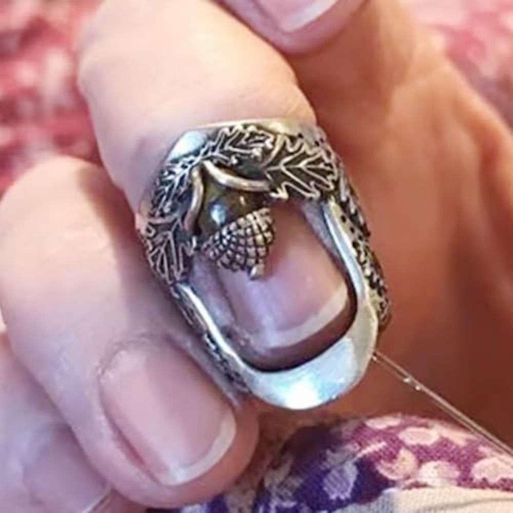 Sewing Thimble Metal - Metall-Nähfingerhut im Retro-Stil, verstellbar, robust, für