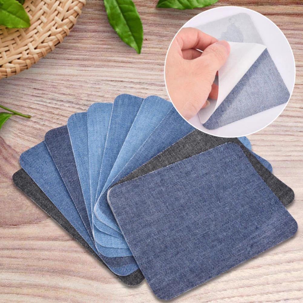 Velcro Sew On - 20Pcs Denim Cut Stück Eisen Auf