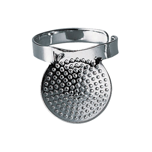 Sewing Thimble Metal - Kleeblatt-Handschutz mit Offener Rückseite / Robuster