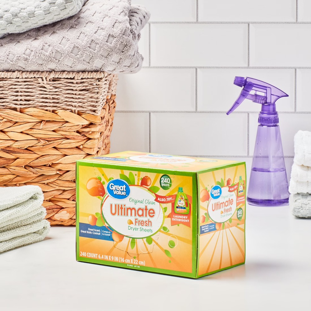 Fabric Softener Sheet - Ultimate Fresh Trocknertücher Original Clean Duft