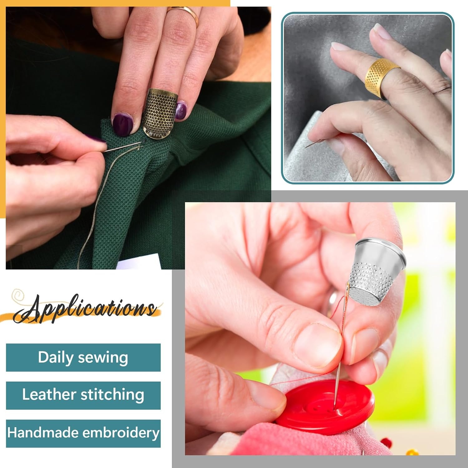 Näh-Fingerlinge, Verstellbare  – Sewing Thimble Metal Bewertung und Preis