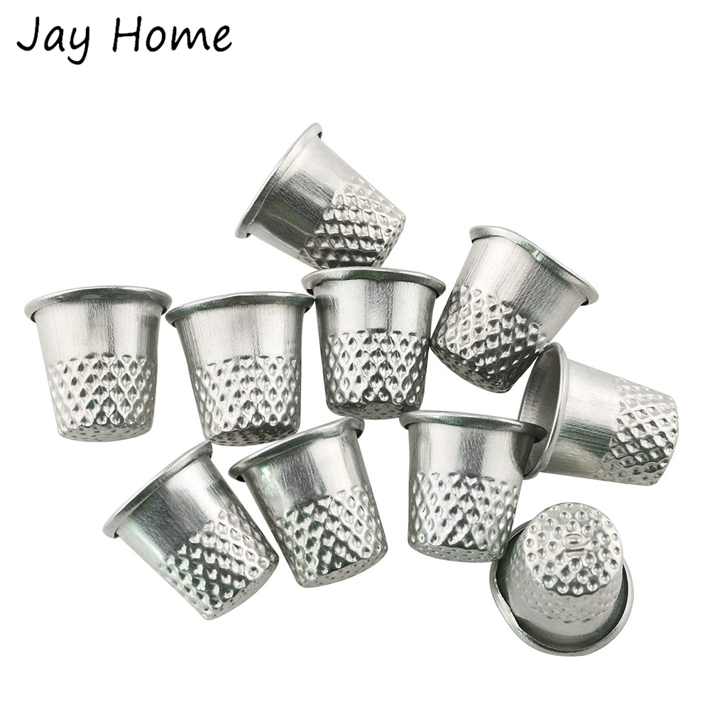 5/10Pcs Silber Nähen Fingerhüt – Sewing Thimble Metal Bewertung und Preis