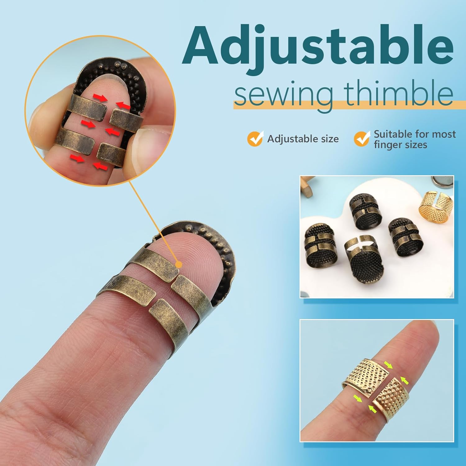 8-teiliges Fingerhut-Set für H – Sewing Thimble Metal Bewertung und Preis