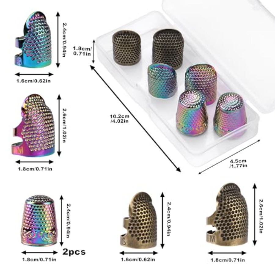 Fingerhüte zum Handnähen, 6 St – Sewing Thimble Metal Bewertung und Preis