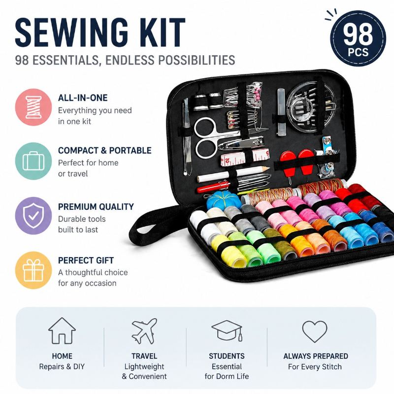 68/98-teiliges Nähzubehör-Set, – Sewing Art Bewertung und Preis