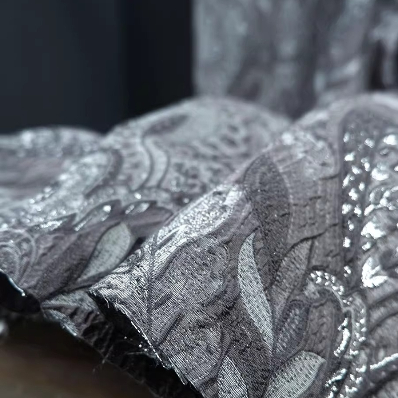 Graue Glänzende Jacquard-Vorhä – Is Sewing A Textile Craft Bewertung und Preis